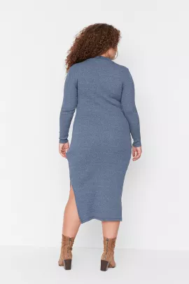 Платье Trendyol Curve, Цвет: Синий, Размер: XL, изображение 5