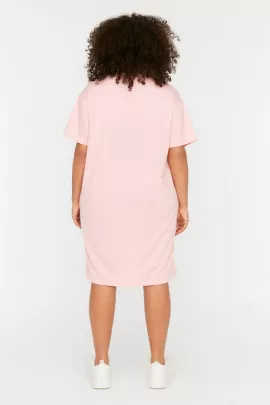 Платье Trendyol Curve, Цвет: Розовый, Размер: 3XL, изображение 5