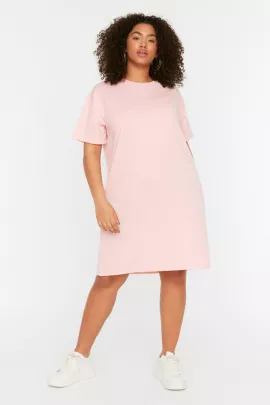 Платье Trendyol Curve, Цвет: Розовый, Размер: 3XL, изображение 3