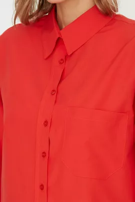 Рубашка TRENDYOLMILLA, Цвет: Красный, Размер: 38, изображение 5