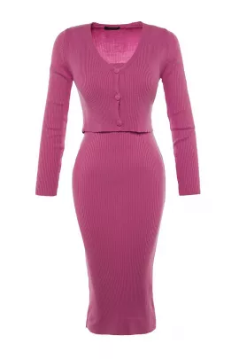 Платье TRENDYOLMILLA, Цвет: Розовый, Размер: S, изображение 4