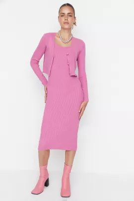 Платье TRENDYOLMILLA, Цвет: Розовый, Размер: S, изображение 2