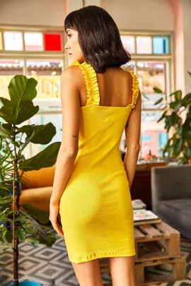 Платье Olalook, Цвет: Желтый, Размер: S/M, изображение 4