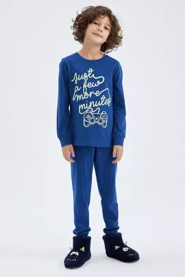 Пижамный комплект DeFacto, Цвет: Синий, Размер: 4-5 лет