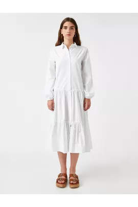 Платье Koton, Цвет: Белый, Размер: 34, изображение 3