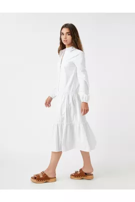 Платье Koton, Цвет: Белый, Размер: 34, изображение 2