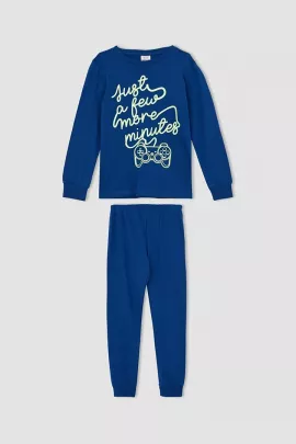 Пижамный комплект DeFacto, Цвет: Синий, Размер: 4-5 лет, изображение 6