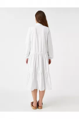 Платье Koton, Цвет: Белый, Размер: 36, изображение 4