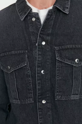 Джинсовая куртка TRENDYOL MAN, Цвет: Антрацит, Размер: S, изображение 4