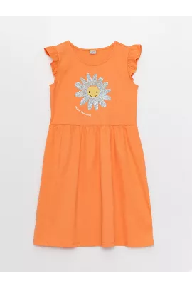 Платье LC Waikiki, Цвет: Оранжевый, Размер: 5-6 лет, изображение 2