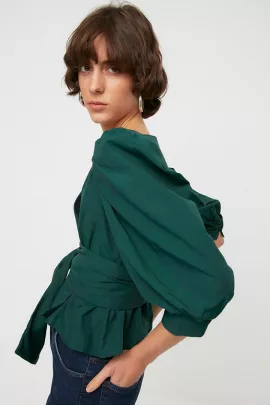 Блузка TRENDYOLMILLA, Цвет: Зеленый, Размер: 36, изображение 3
