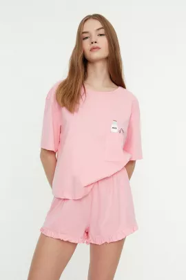 Пижамный комплект TRENDYOLMILLA, Цвет: Розовый, Размер: XS
