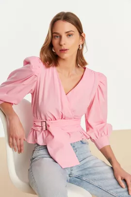 Блузка TRENDYOLMILLA, Цвет: Розовый, Размер: 38, изображение 2