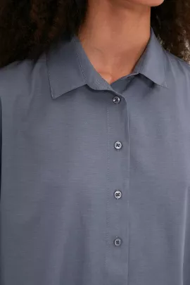Рубашка TRENDYOLMILLA, Цвет: Антрацит, Размер: 38, изображение 4