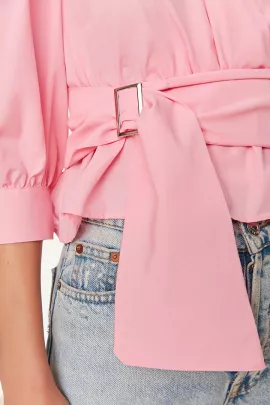 Блузка TRENDYOLMILLA, Цвет: Розовый, Размер: 34, изображение 4