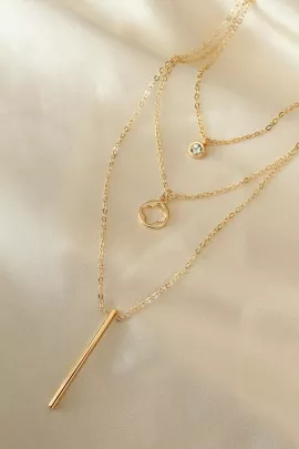 Ожерелье Ebijuteri, Цвет: Золотой, Размер: STD