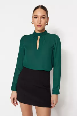 Блузка TRENDYOLMILLA, Цвет: Зеленый, Размер: 40, изображение 3