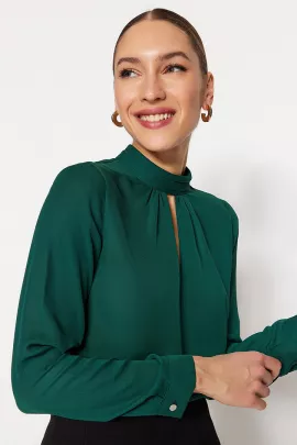Блузка TRENDYOLMILLA, Цвет: Зеленый, Размер: 40, изображение 2