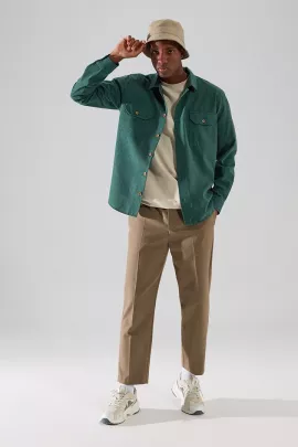 Рубашка TRENDYOL MAN, Цвет: Зеленый, Размер: S, изображение 2