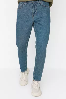 Erkek jins balagy TRENDYOL MAN, Reňk: Goýy gök, Ölçeg: 30