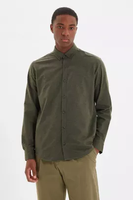 Рубашка TRENDYOL MAN, Цвет: Хаки, Размер: M, изображение 2