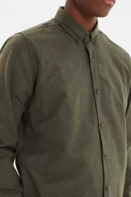 Рубашка TRENDYOL MAN, Цвет: Хаки, Размер: M, изображение 4