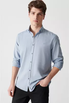 Рубашка AVVA, Цвет: Голубой, Размер: S, изображение 3