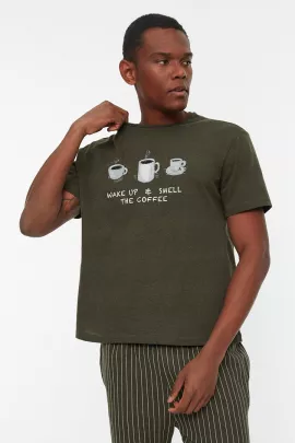 Пижамный комплект TRENDYOL MAN, Цвет: Хаки, Размер: S, изображение 2