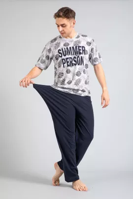 Пижамный комплект TAMPAP, Цвет: Серый, Размер: XL, изображение 2
