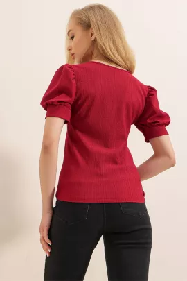 Блузка Bigdart, Цвет: Красный, Размер: L, изображение 3