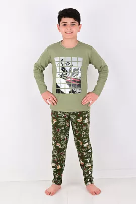 Пижамный комплект vitmo, Цвет: Зеленый, Размер: 6 лет, изображение 3