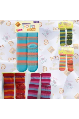Детские носочки со стопером Nurdie, Цвет: Разноцветный, Размер: 23-26