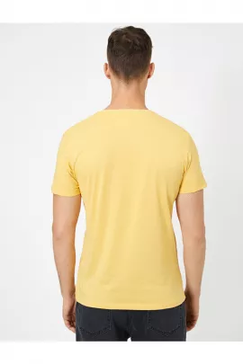 Футболка Koton, Цвет: Желтый, Размер: 2XL, изображение 4