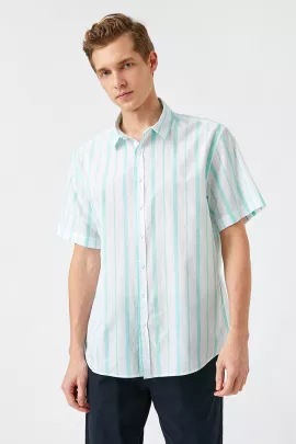 Рубашка Koton, Цвет: Зеленый, Размер: 2XL, изображение 3