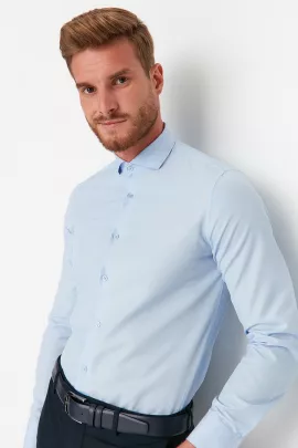 Рубашка TRENDYOL MAN, Цвет: Голубой, Размер: L, изображение 2
