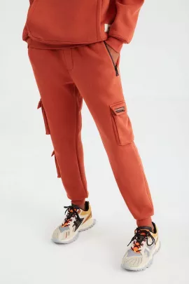 Спортивные штаны Grimelange, Цвет: Коричневый, Размер: M, изображение 4