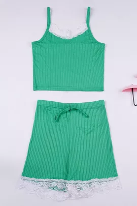 Пижамный комплект EMINNA, Цвет: Зеленый, Размер: XL