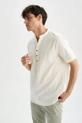 Рубашка DeFacto, Цвет: Бежевый, Размер: XL, изображение 3