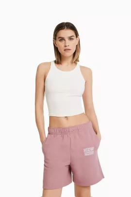 Шорты BERSHKA, Цвет: Розовый, Размер: L