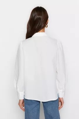 Рубашка TRENDYOLMILLA, Цвет: Белый, Размер: XL, изображение 5