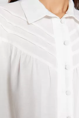 Рубашка TRENDYOLMILLA, Цвет: Белый, Размер: XL, изображение 4