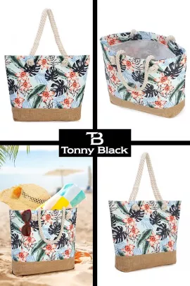 Пляжная сумка TONNY BLACK, Цвет: Голубой, Размер: STD, изображение 2