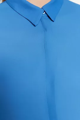 Рубашка TRENDYOLMILLA, Цвет: Синий, Размер: 40, изображение 5