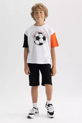 Футболка DeFacto, Цвет: Белый, Размер: 9-10 лет, изображение 2