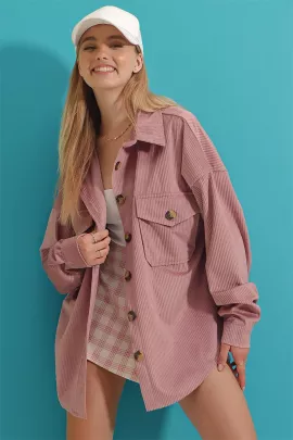 Рубашка Trend Alaçatı Stili, Цвет: Розовый, Размер: L, изображение 5