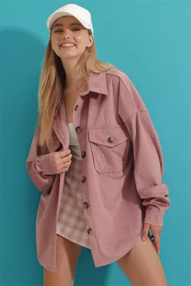 Рубашка Trend Alaçatı Stili, Цвет: Розовый, Размер: M, изображение 5