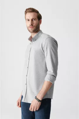 Рубашка AVVA, Цвет: Серый, Размер: S, изображение 3