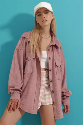 Рубашка Trend Alaçatı Stili, Цвет: Розовый, Размер: M, изображение 2