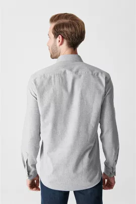 Рубашка AVVA, Цвет: Серый, Размер: S, изображение 4