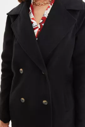 Пальто TRENDYOLMILLA, Цвет: Черный, Размер: 38, изображение 4